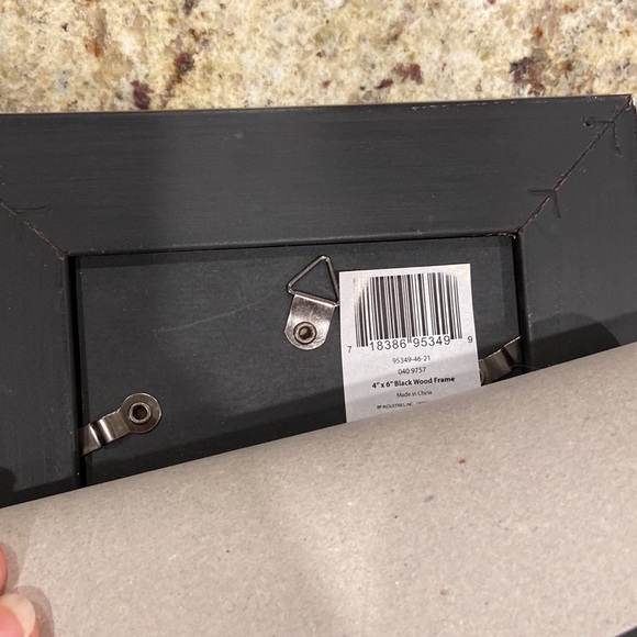 4x6 brown & black wood thick frame NEW masculine - Picture 4 of 7